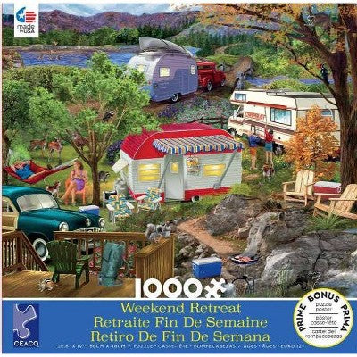 Ceaco Camping Weekend Retreat Jigsaw Puzzle - 1000pc