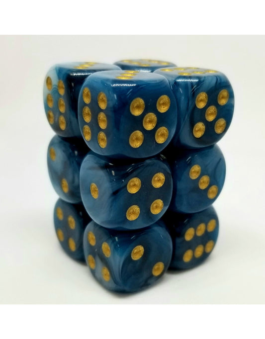 Chessex (27689): D6: 12mm: Teal/Gold
