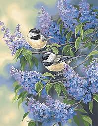 Paintworks® Chickadees & Lilacs Paint-by-Number Kit