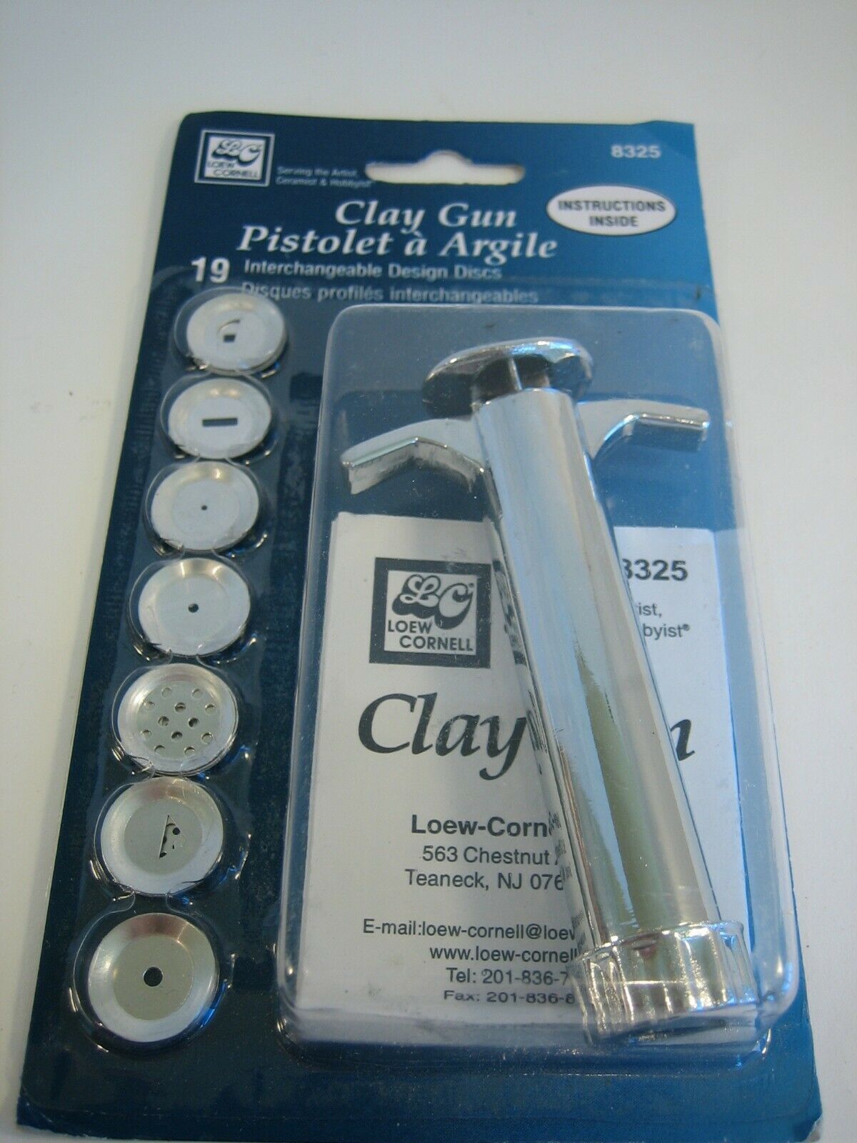 Loew Cornell Clay Gun with 19 Interchangeable Design Discs