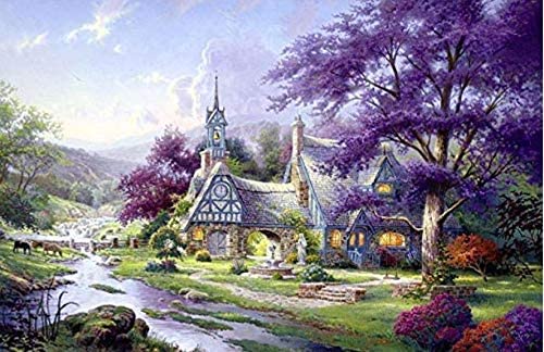 Thomas Kinkade Clocktower Cottage 1500 Pc PUZZLE