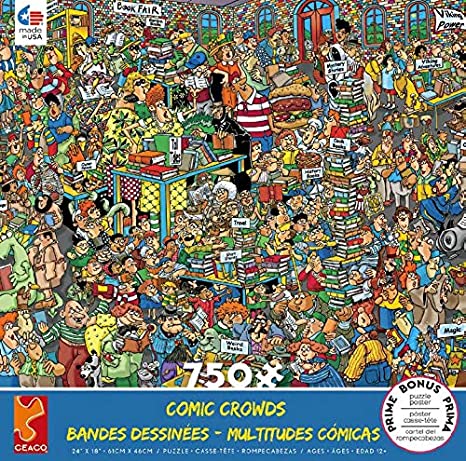 Comic Crowds Collection Book Fair Puzzle - 750Piece