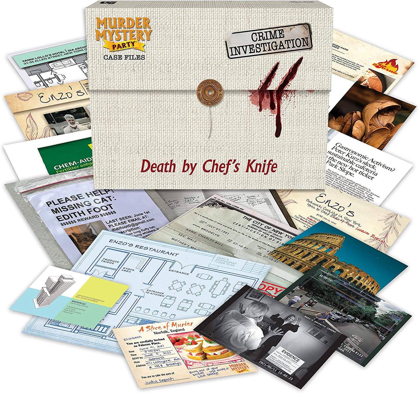 Murder Mystery Party Case Files: Death by Chef's Knife