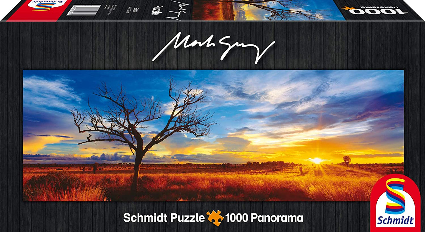 Panoramic 1000pc Puzzle, Desert Oak at Sunset by Mark Gray