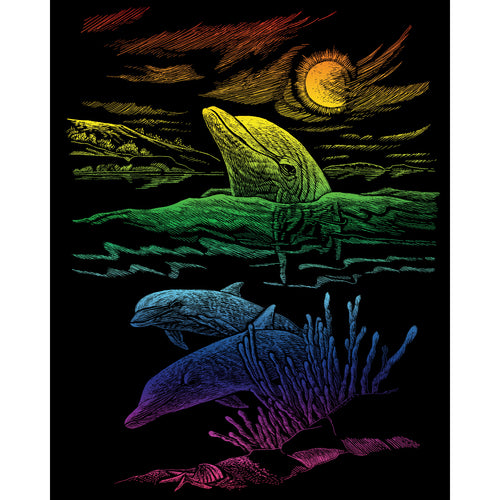 Dolphin Reef Mini Rainbow Foil Engraving Art Kit, 5 x 7