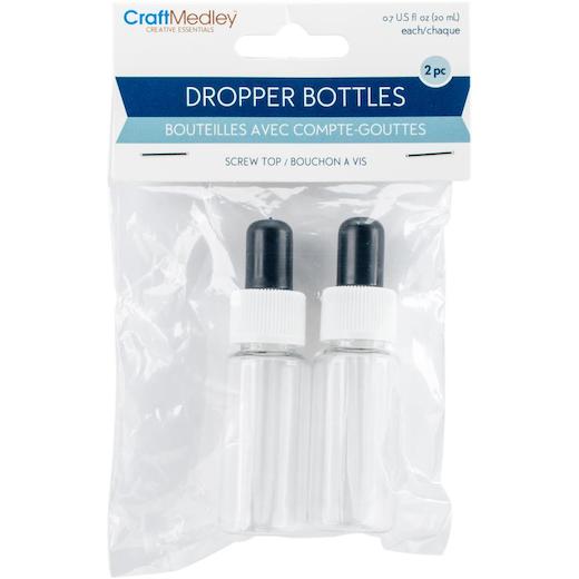 Craft Medley Glass Dropper Bottles 2pcs - 20ml PB220