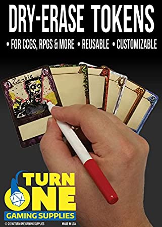 Customizeable Dry-Erase MTG Magic the Gathering Gaming Tokens by Turn One Gaming Supplies