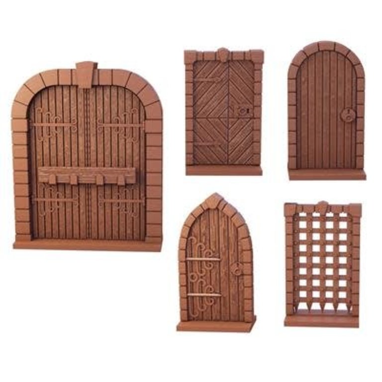 Terrain Crate Environment Miniatures Dungeon Doors 5 pcs