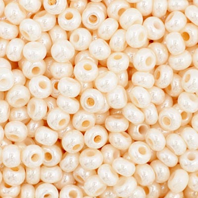 Czech Seed Bead 11/0 Opaque Eggshell Pearl apx23g