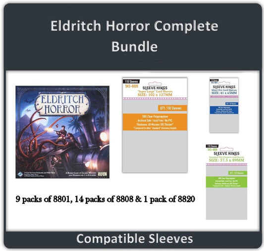 "Eldritch Horror Complete" Compatible Sleeve Bundle (8801 X 9 + 8808 X 14 + 8820 X1))