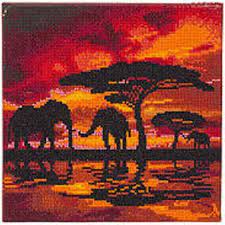 Craft Buddy Crystal Art Kit Elephant Silhouette 30 x 30 cm Pre-Framed 5D Art Kit