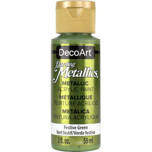 DecoArt® Dazzling Metallics® Paint, 2 oz. Festive Green
