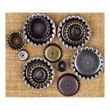 Prima - Finnabair Vintage Trinkets - Bottle Caps - 960391 - Assorted Size - Steampunk