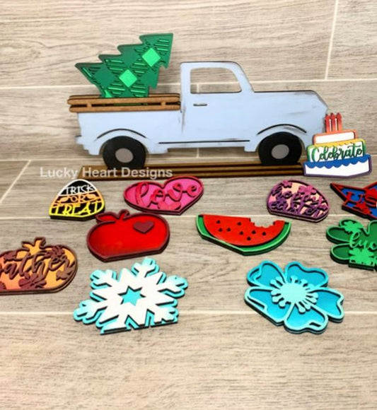 Freestanding truck interchangable shelf sitter