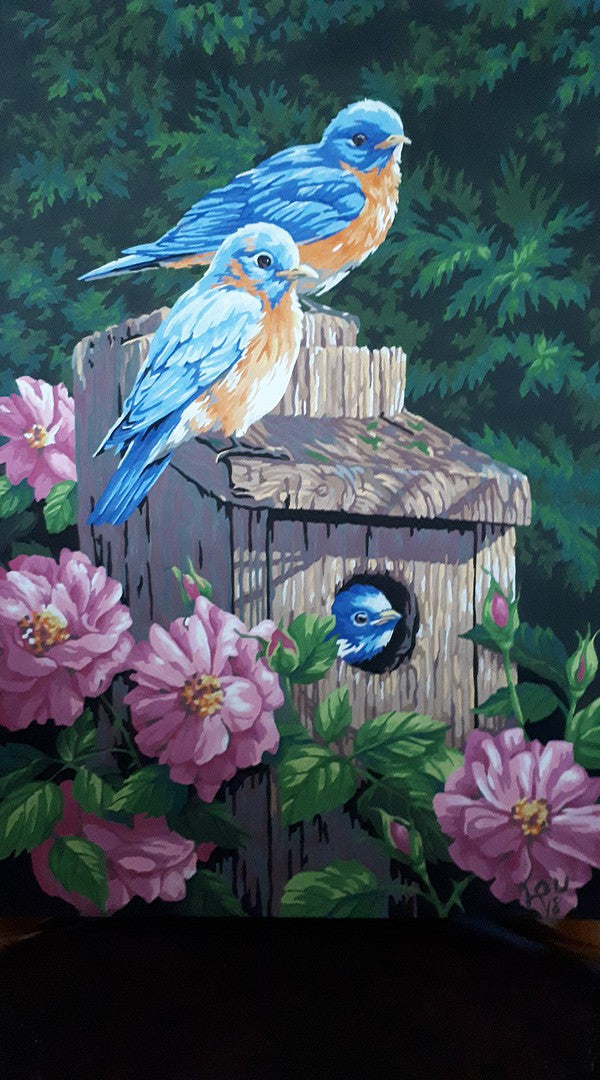 Paintworks® Garden Bluebirds Paint-by-Number Kit
