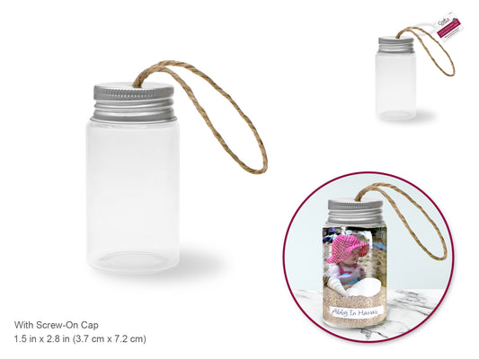 Craft Décor: 4x7cm DIY Clear Ornament Glass Jar w/Alum Twist Cap