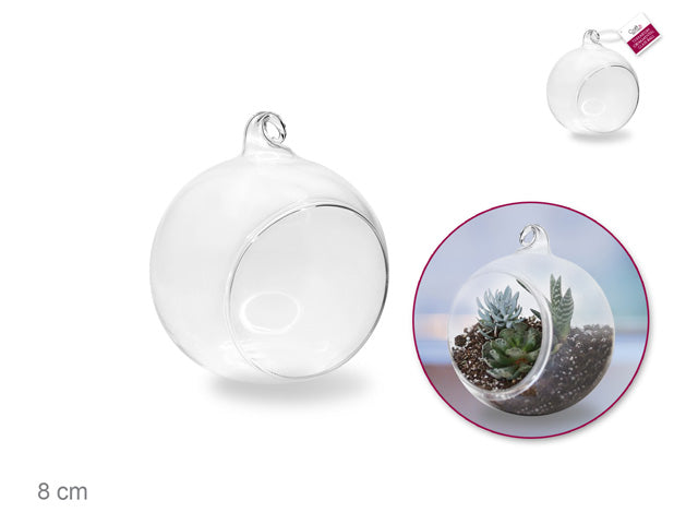 Craft Décor: 8cm DIY Terrarium Clear Ornamental Glass Ball