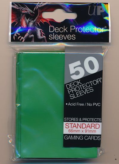 Ultra Pro 50ct Solid Green standard Sleeves