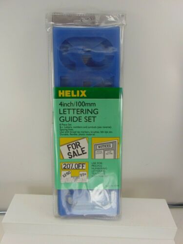 HELIX 100MM 4 INCH LETTER & NUMBERS GUIDE STENCIL SET