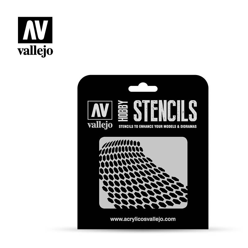 Vallejo Hobby Stencils ST-SF003 Distorted Honeycomb
