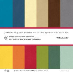 Jewel Tone Cardstock - Smooth - 48 sheets 12" x 12" Heavy Weight