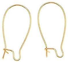 Kidney Earwire Gold 17x8mm