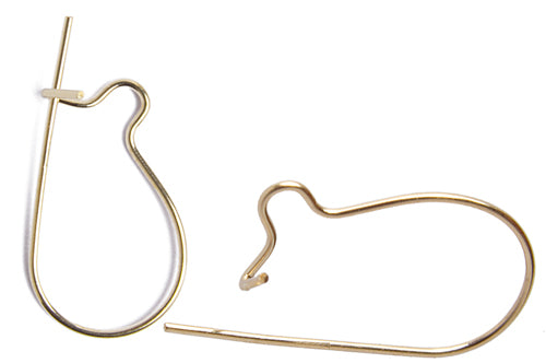 Kidney Wire Earring Gold 6pc