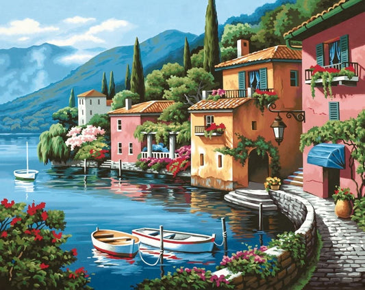 Paint by Number Kit 20 "X 16" -Lakeside Village