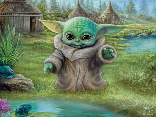 THOMAS KINKADE STUDIOS - STAR WARS MANDALORIAN - CHILD'S PLAY - 550 PIECE PUZZLE