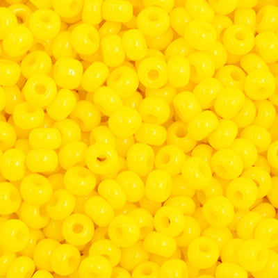 Czech Seed Bead 11/0 Opaque Lemon Yellow apx23g