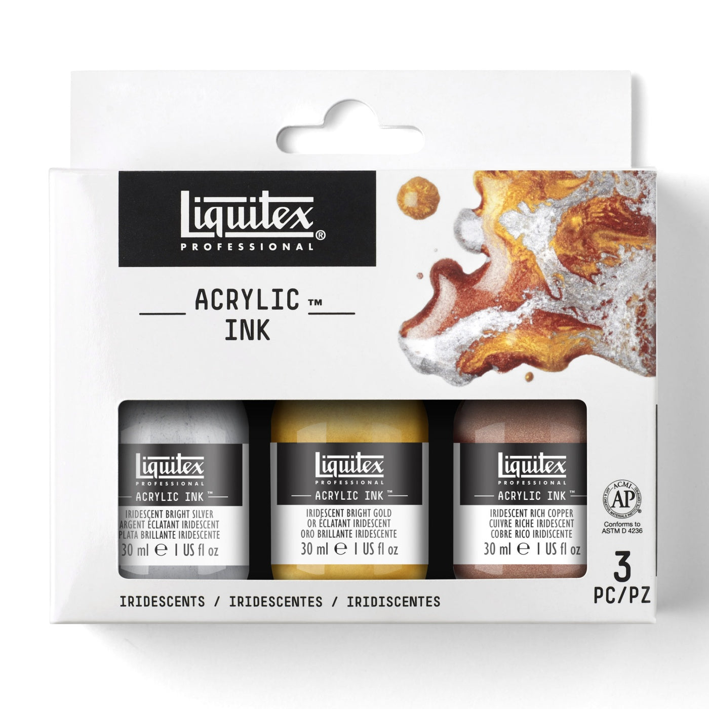 Liquitex Acrylic Ink Iridescent 3-set 30 ml