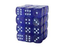 CHX Festive Dice: Purple w/ White 12mm d6 Block (36ct) 27977