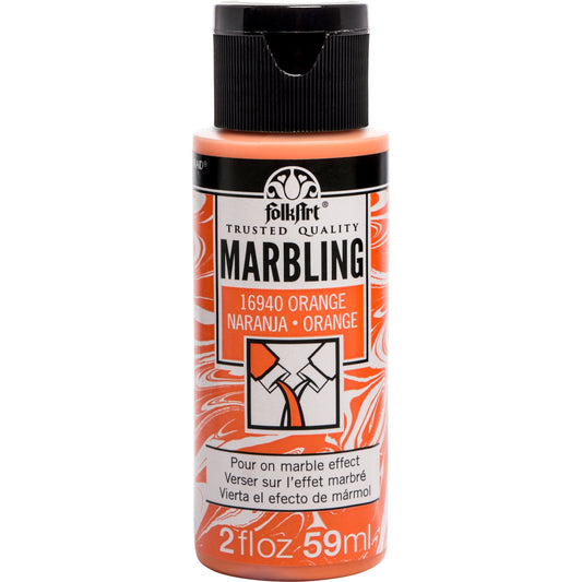FolkArt Marbling Paint - Orange 2oz