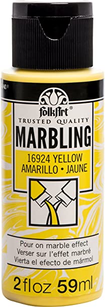 FolkArt Marbling Paint - Yellow 2oz