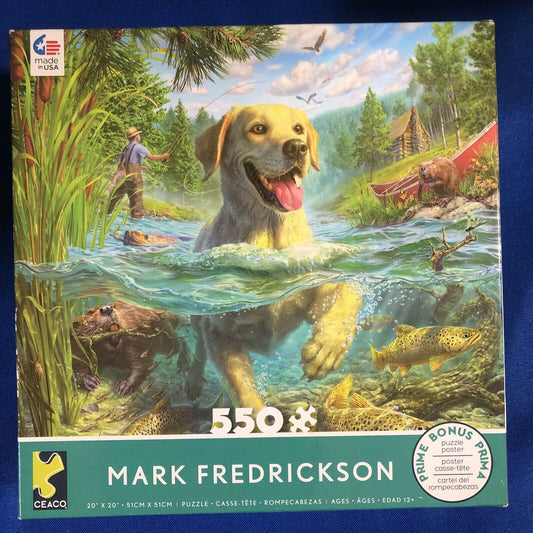 MARK FREDRICKSON -  Gone Fishing LAB - 550 PIECE PUZZLE