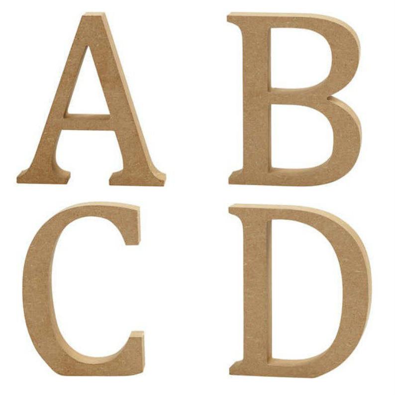 Wood Letters: 5 1/8" MDF Standing