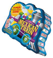 MEXICAN TRAIN: CHICKEN FOOT - DLX - DOUBLE 12 - COLOR DOT - DOMINOES