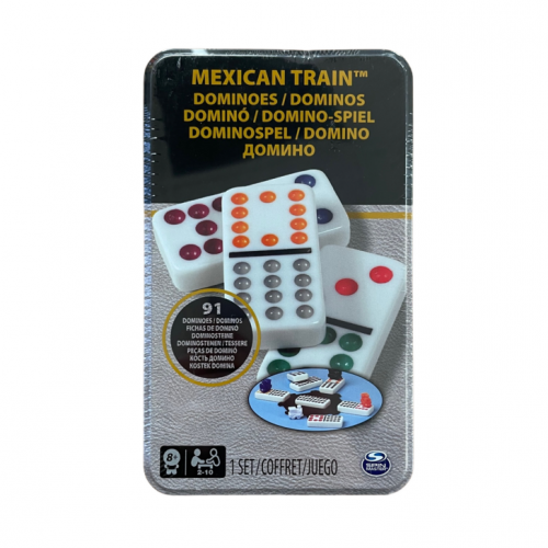 Mexican Train Domino Game in an Aluminum Tin