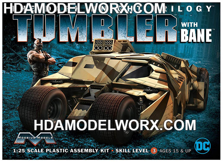 1/25 Batman The Dark Knight Trilogy: Batmobile Tumbler w/Bane Figure