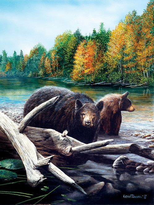 Sunsout 1000pc Puzzle Morning Venture - Black Bears