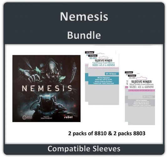 "Nemesis Base Game" Compatible Sleeve Bundle