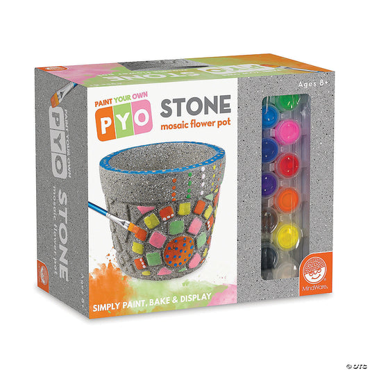 Paint Your Own Stone Mosaic Flower Pot