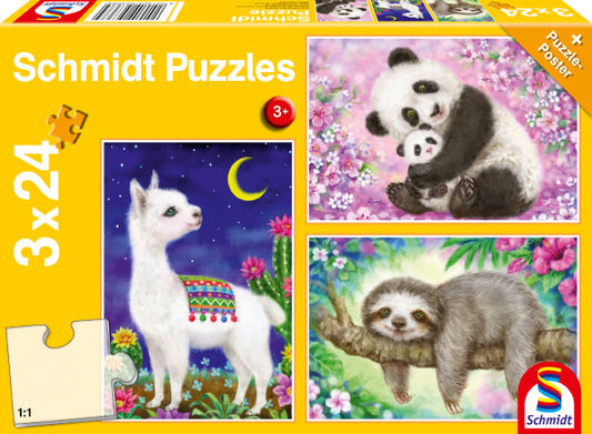 Panda, Lama, Sloth 3 x 24