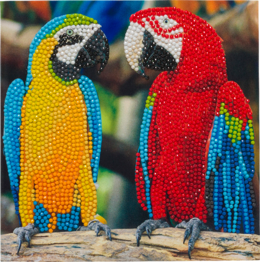 Craft Buddy "Parrot Friends" Crystal Art Card Kit