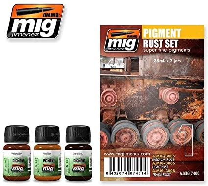 Ammo by Mig Jimenez PIGMENT RUST SET