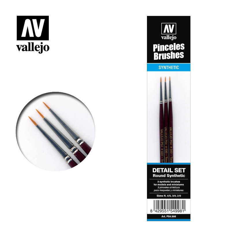 Vallejo P54.998 Detail set (Round synthetic)