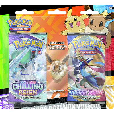 Pokemon Back To School Eraser 2Pk Blister
