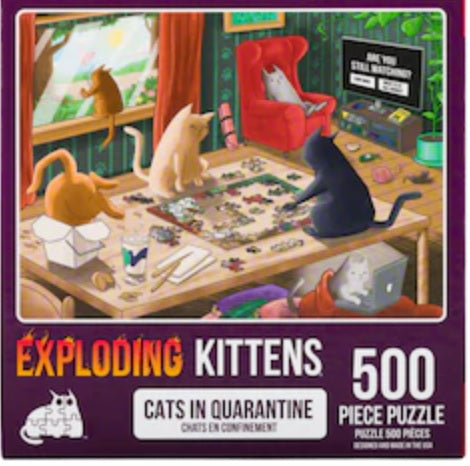 CATS IN QUARANTINE 500 PIECE PUZZLE