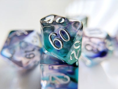 LD NEBULA RAINBOW FLOURITE DICE LTD ED RPG Dice