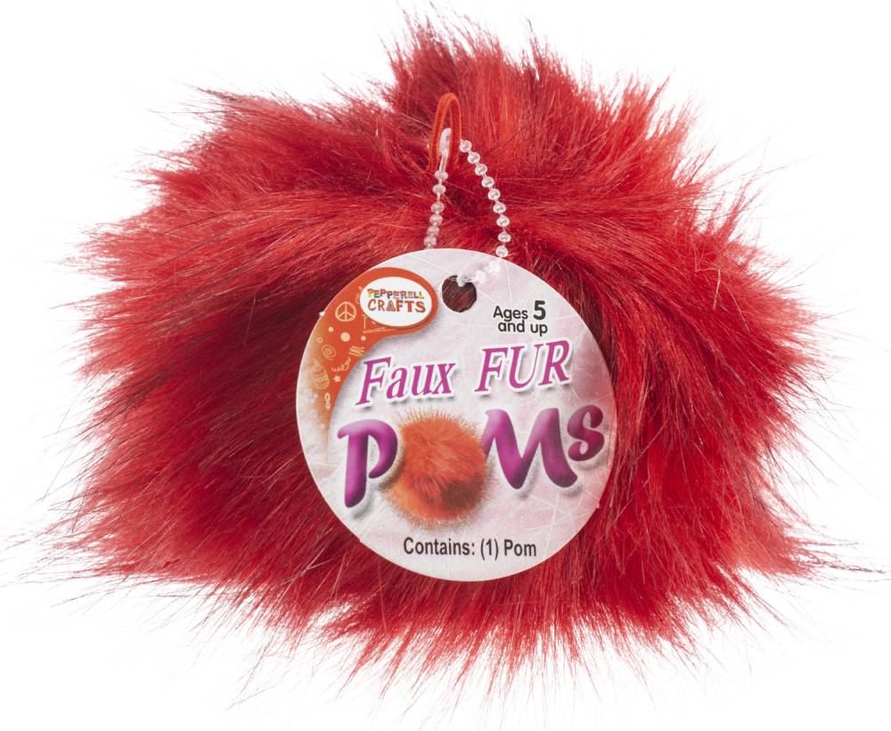 Pepperell Faux Fur Pompom with a Loop